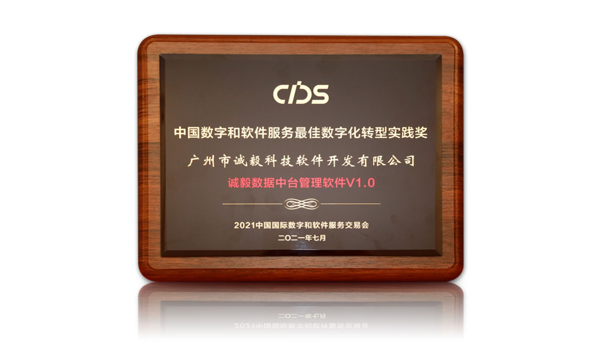 中国数字和软件服务最佳数字化转型实践奖